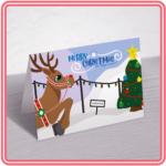 kerstkaart-rendier